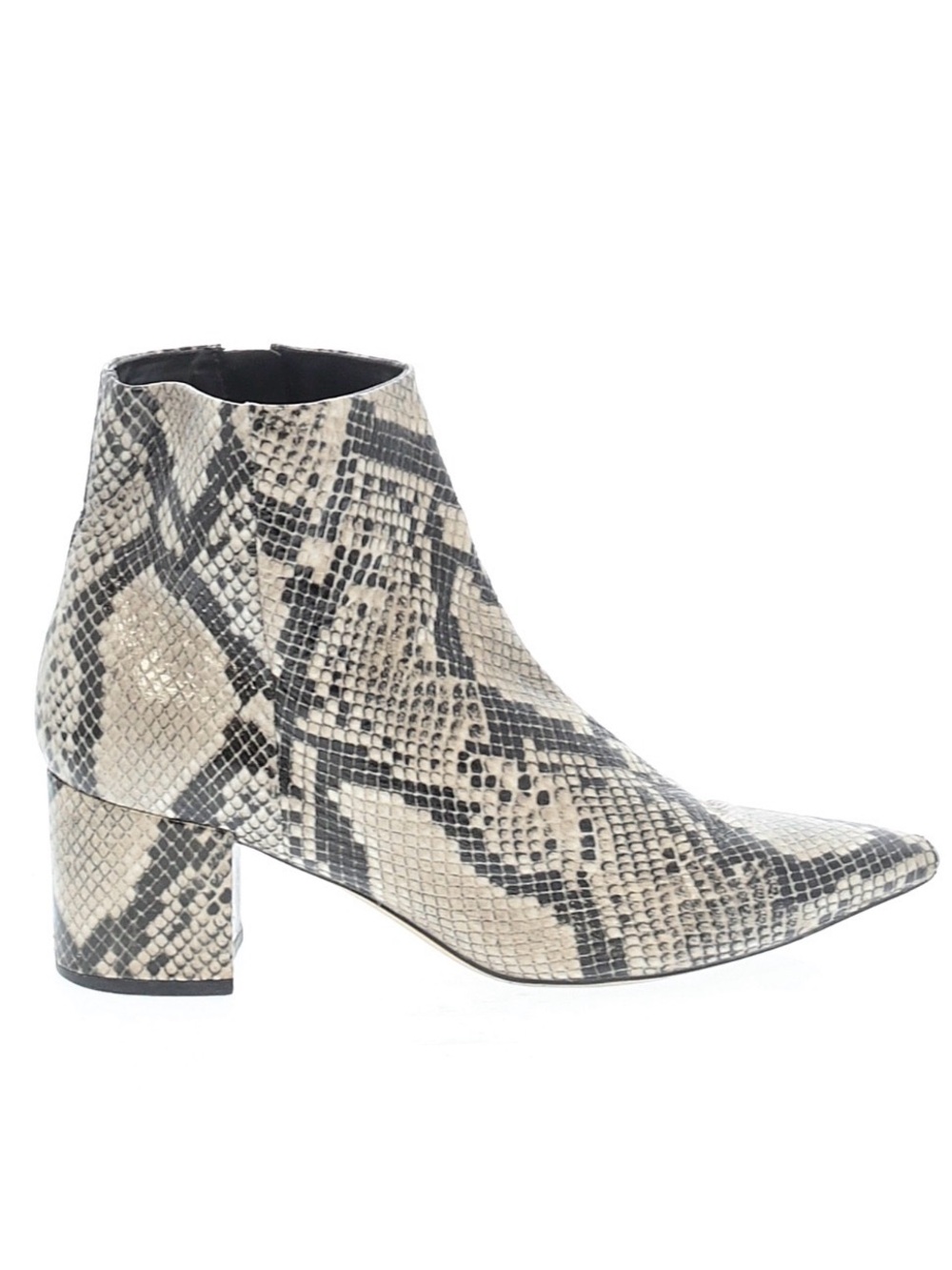 Snake-Print Pointed Toe Ankle Boot - Marc Fisher